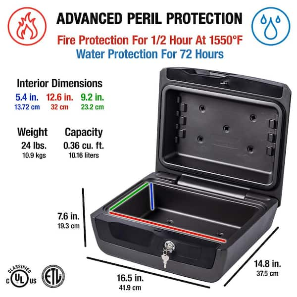 0.36 cu. ft. Fireproof & Waterproof Safe Box