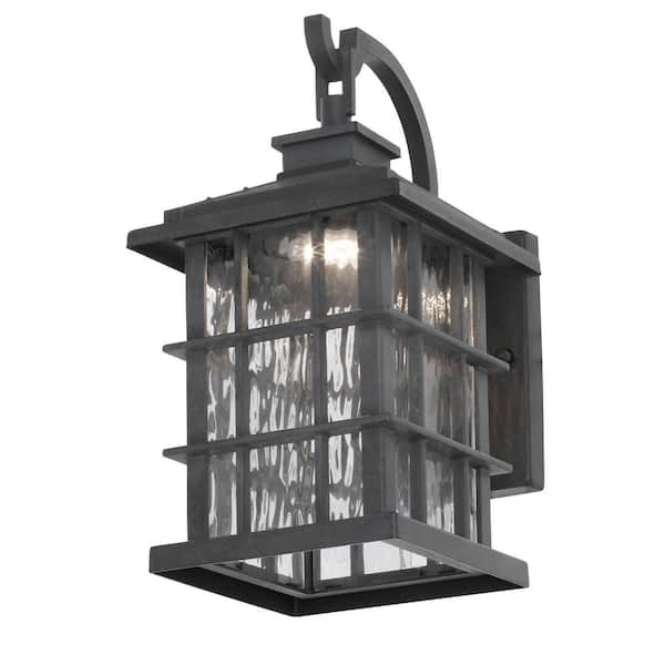 Home Decorators Collection Summit Ridge Zinc Outdoor Integrated Led Dusk To Dawn Wall Lantern Sconce Cqh1691l 5 The Depot - Motion Activated Outdoor Wall Light Home Depot