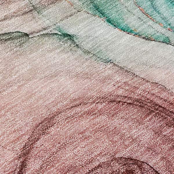 Burgundy 8 ft. x 10 ft. Abstract Indoor / Outdoor Area Rug