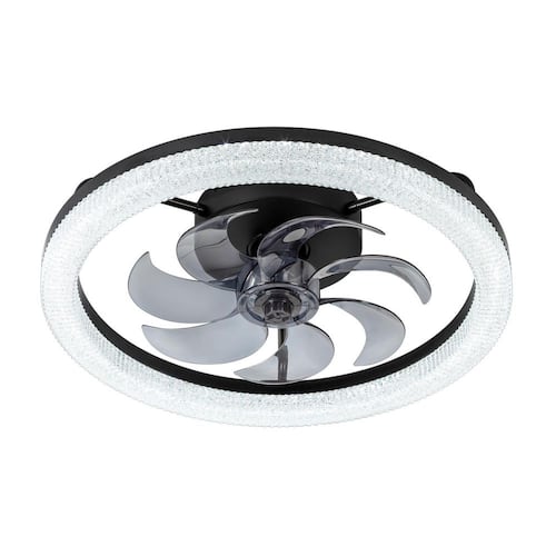 Grover 20 in. Flush Mount Ceiling Fan with 7 PC Blades, 6-Speed DC Motor, 3-Color Light, Remote Control, Timer & Memory Ceiling Fans