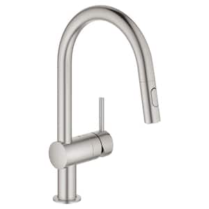 Minta Single-Handle Dual Spray Pull-Out Sprayer Kitchen Faucet 1.75 GPM in SuperSteel InfinityFinish