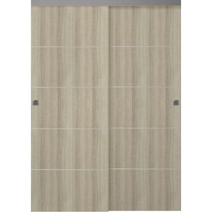 Stella 4H 36 in. x 80 in. Shambor Finished Wood Composite Bypass Sliding Door