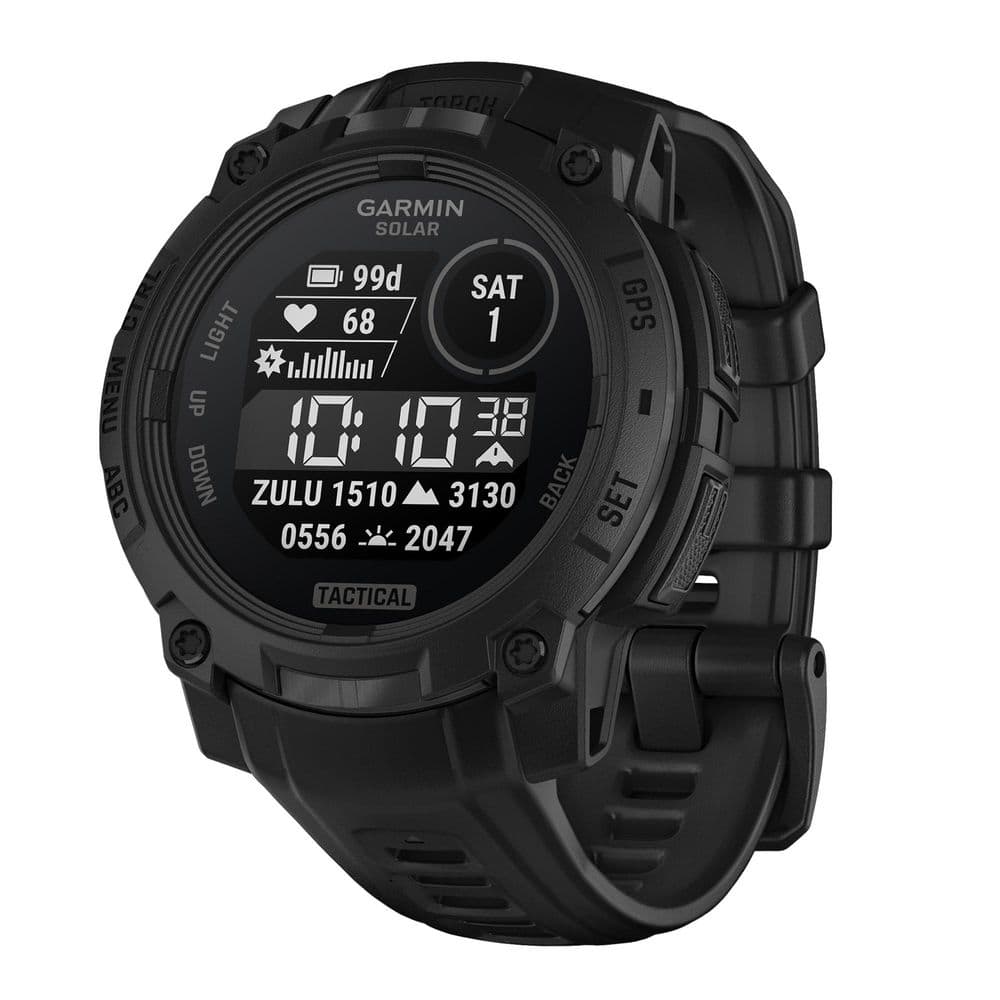 Garmin Instinct 3-Tactical Edition 45-mm Solar GPS Smartwatch