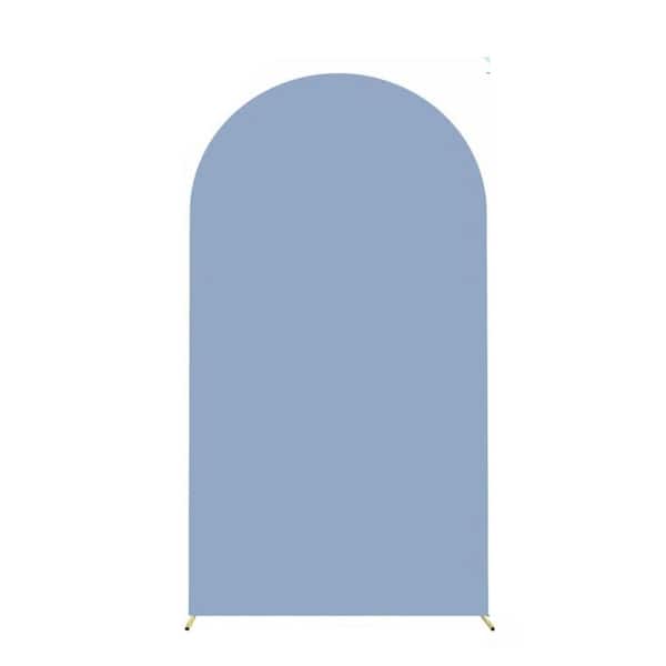 Dusty Blue Stretchy Backdrop 7.2FT Spandex Fabric for Chiara Arch Stand Perfect for Baby Shower Balloon Party Decoration