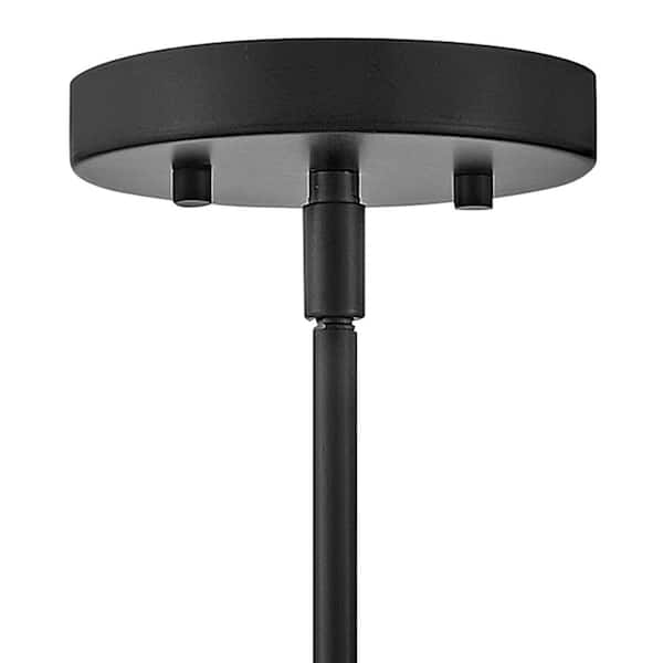 LARK - Lane Black + Clear Glass Cylindrical Pendant Light