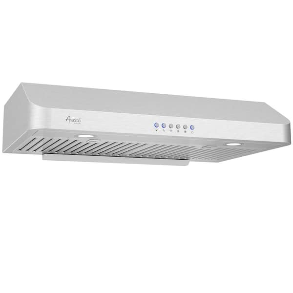 AWOCO 30 in. 900 CFM Ducted Under Cabinet Range Hood in Stainless Steel