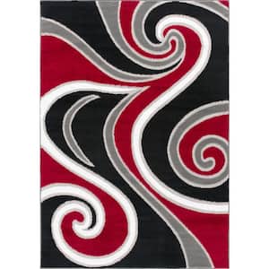 Oaklee Multicolor Graphic 4 ft. x 6 ft. Area Rug