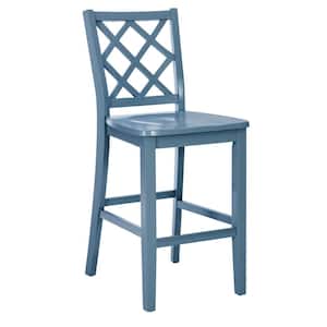 Mori 25.25 in. Seat height Graphite Gray Full back wood frame Counter Stool