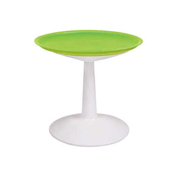 Sprout Green Plastic Round Outdoor Side Table