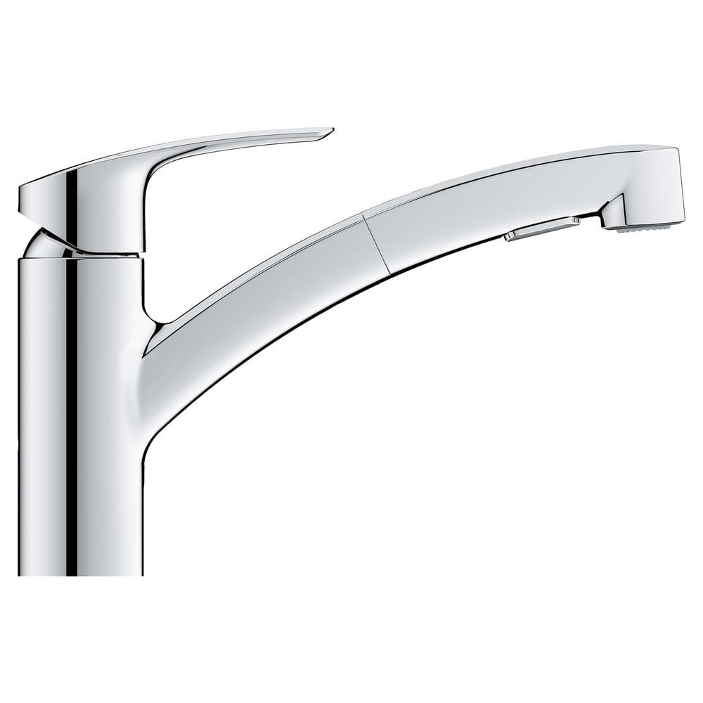 Eurosmart 7" Chrome Dual Spray Pull-Out Kitchen Faucet