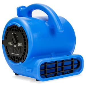 Comfort Zone 1 HP High Velocity Air Mover Carpet Dryer Blower Fan with  Timer Blue CZBC101T - The Home Depot