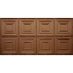 Dimensions 2 ft. x 4 ft. Glue Up Tin Ceiling Tile in Fused Bronze