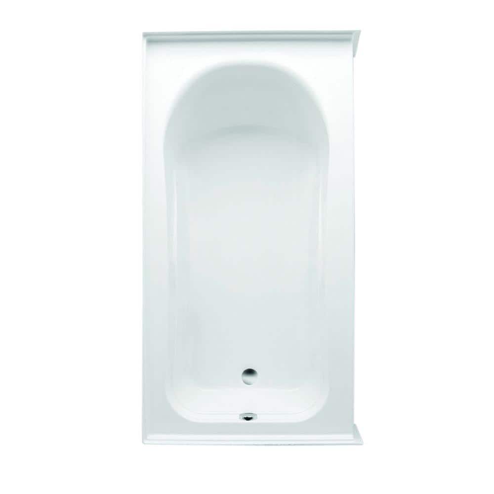 Vincenzo Q 66 in. x 34 in. Soaking Bathtub Acrylic Left Drain in White Rec