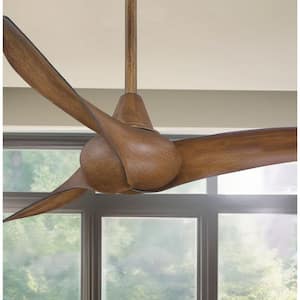 Wave 44 in. Indoor Distressed Koa Ceiling Fan with Remote Control