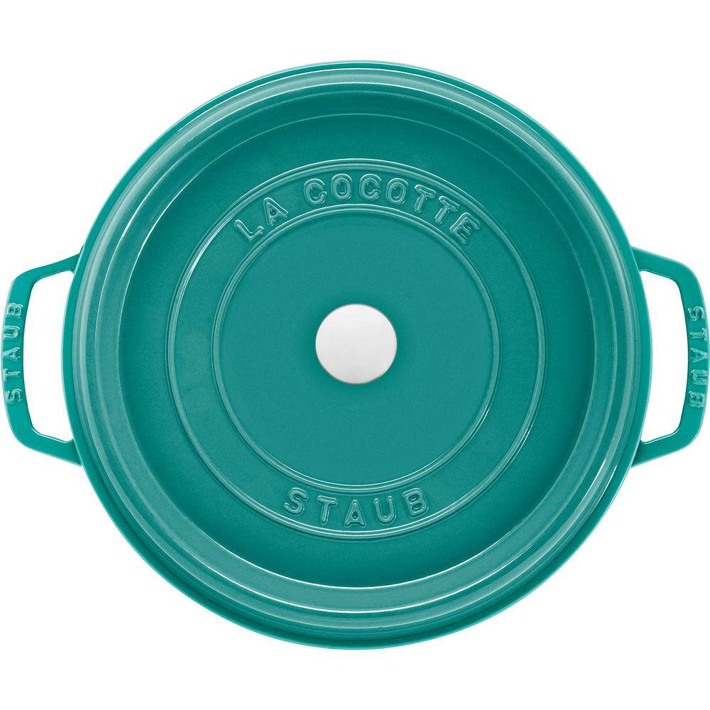 Teal Enameled Cast Iron 7-qt Round Dutch Oven