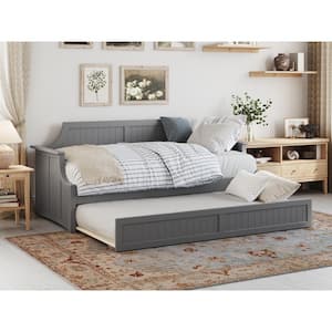 Cambridge Grey Twin Solid Wood Daybed with Twin Trundle