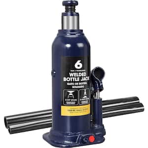 6-Ton Hydraulic Welded Bottle Jack, Blue