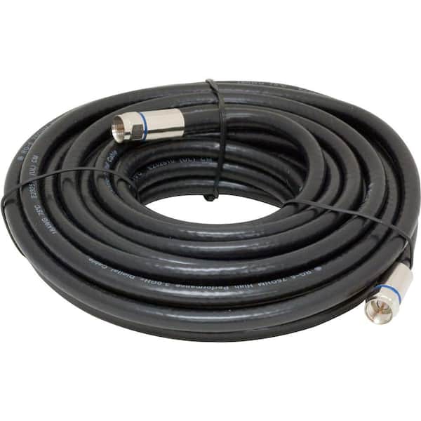 GE 25 ft. RG6 In-Wall Coaxial Cable - Gray