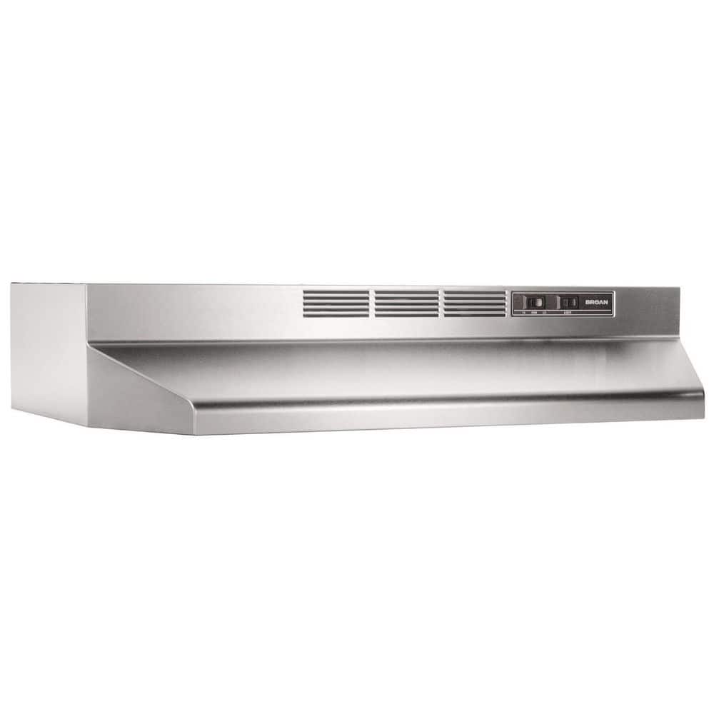41000 Series 24 in. Ductless Under Cabinet Range Hood with Light in Stainle