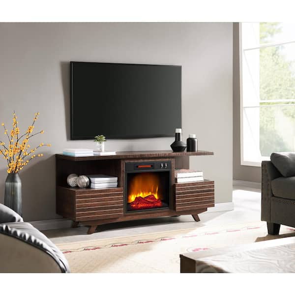 Hearthpro 54 In Media Electric Fireplace Mid Century Walnut Sp6555 Of The Home Depot - Mid Century Fireplace Electric Hearthpro 54 In Media Electric Fireplace Mid Century Walnut Sp6555 Of The Home Depot - Mid Century Fireplace Electric