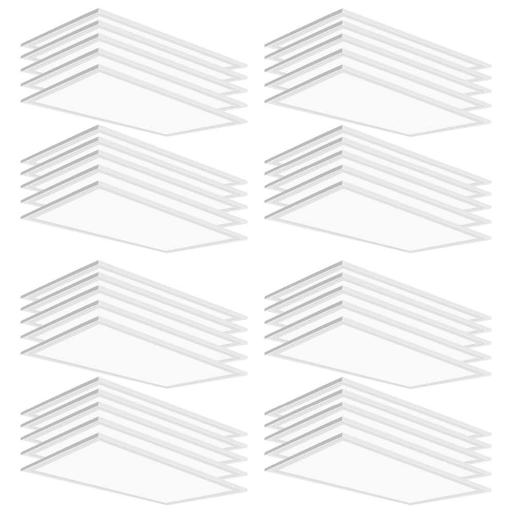 (2 ft. x 4 ft. ) 250-Watt Equivalent 0/10-Volt Dimmable Integrated LED White Troffer Panel Light, 7800 Lumens (40-Pack) price history on PriceWatchPro