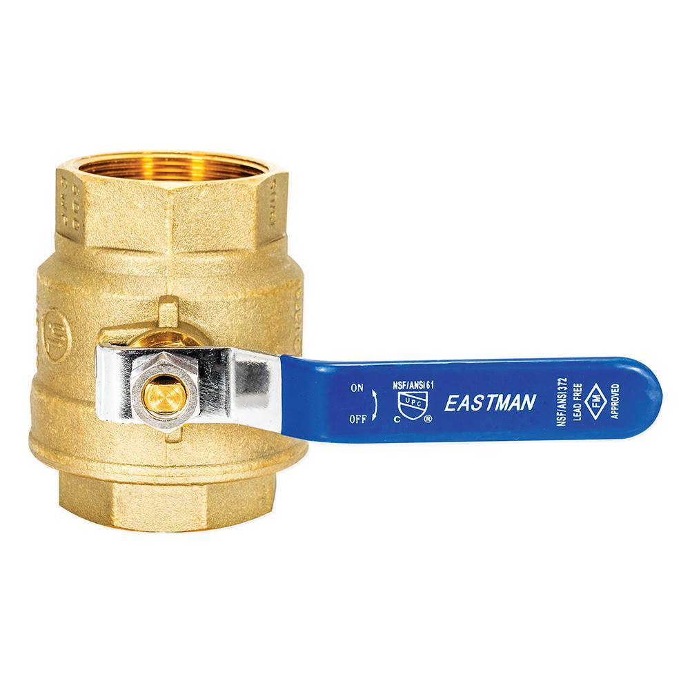 Heavy-Duty Brass 2-Inch Full Port Ball Valve with Lever Handle