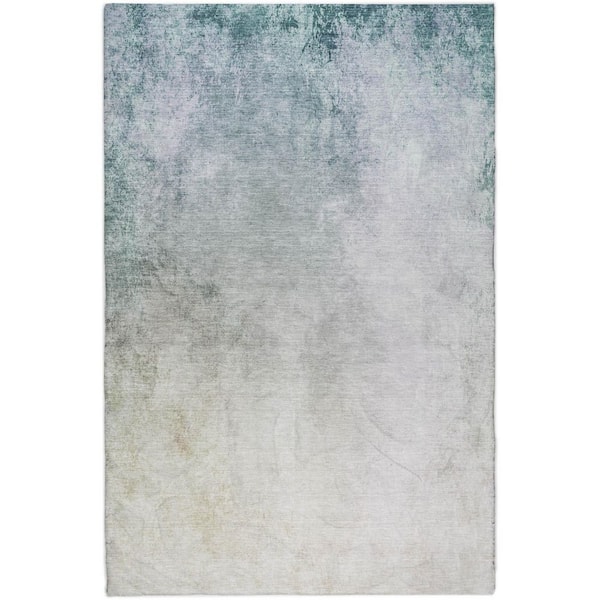 Dream Shag Premium Machine Washable Abstract ADS601 Beige 9 ft. x 12 ft. Area Rug