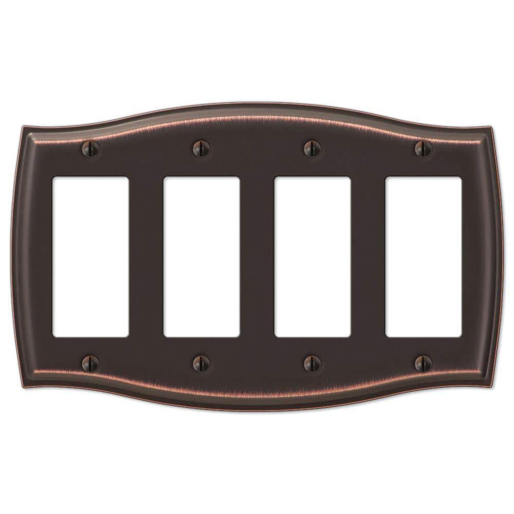 Vineyard 4-Gang Rocker Steel Wall Plate - Aged Bronze price history on PriceWatchPro