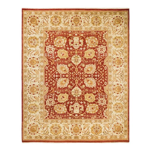 Eclectic Rug Red Chloe & Olivia Home Eclectic Red 8 ft. x 10 ft. Oriental Wool Indoor ...