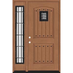 Regency 53 in. x 80 in. 2Panel Plank Cavalier Speakeasy RHIS AutumnWht Fiberglass Prehung Front Door w/Cavalier 14in.SL
