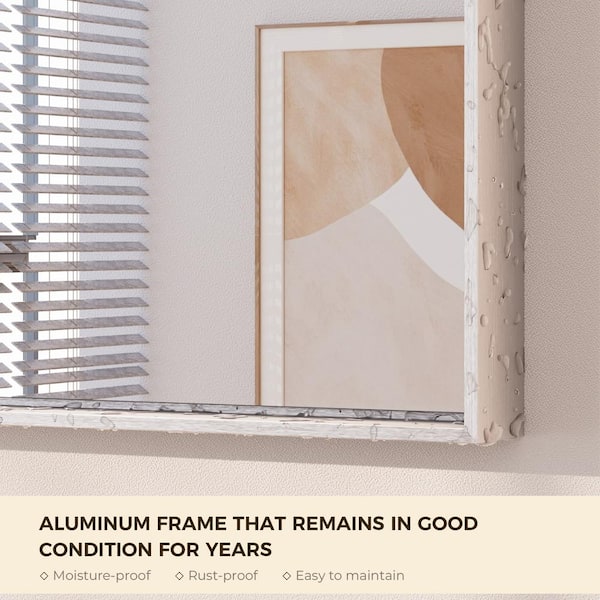KeonJinn 55 in. W x 36 in. H Rectangular Framed Aluminum KeonJinn 55 in. W x 36 in. H Rectangular Framed Aluminum