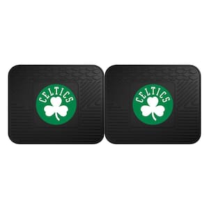 NBA Boston Celtics Black Heavy Duty 2-Piece 14 in. x 17 in. Vinyl Utility Mat