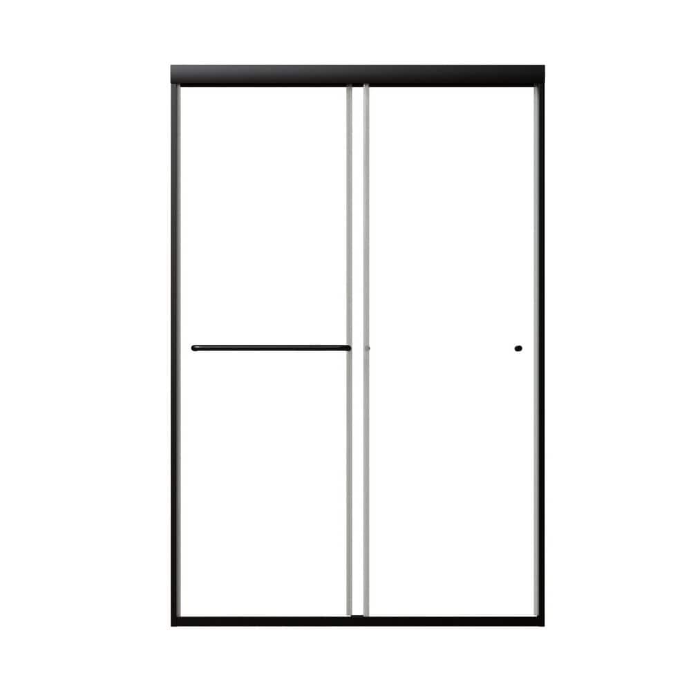 44 in. - 48 in. W x 70 in. H Framed Double Sliding Shower Door in Matte Black with 1/4 in. (6mm) Clear Glass price history on PriceWatchPro