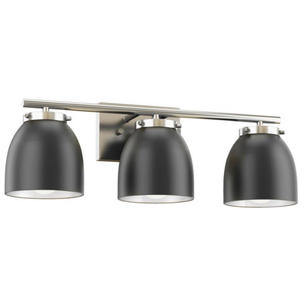 Monteaux Lighting 20 in. 3-Light Brushed Nickel Bathroom Vanity Light ...