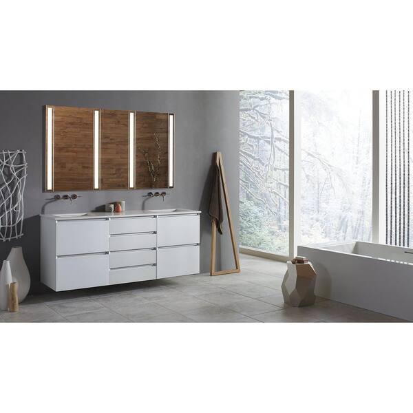 Robern Cartesian Vanity, 36" x 15" x 21", Mirror, Plumbing Drawer, Selectable Night Light, 2700K/4000K Temperature