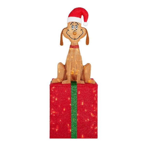 47 in. 3D Holiday Lighted Tinsel Christmas Sculpture Max