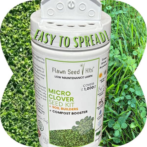 Micro Clover Alternative Grass Seed,Easy Spread,Eco-Friendly,Regenerative,Kid & Pet Friendly, Covers Up to 1,000 sq. ft.