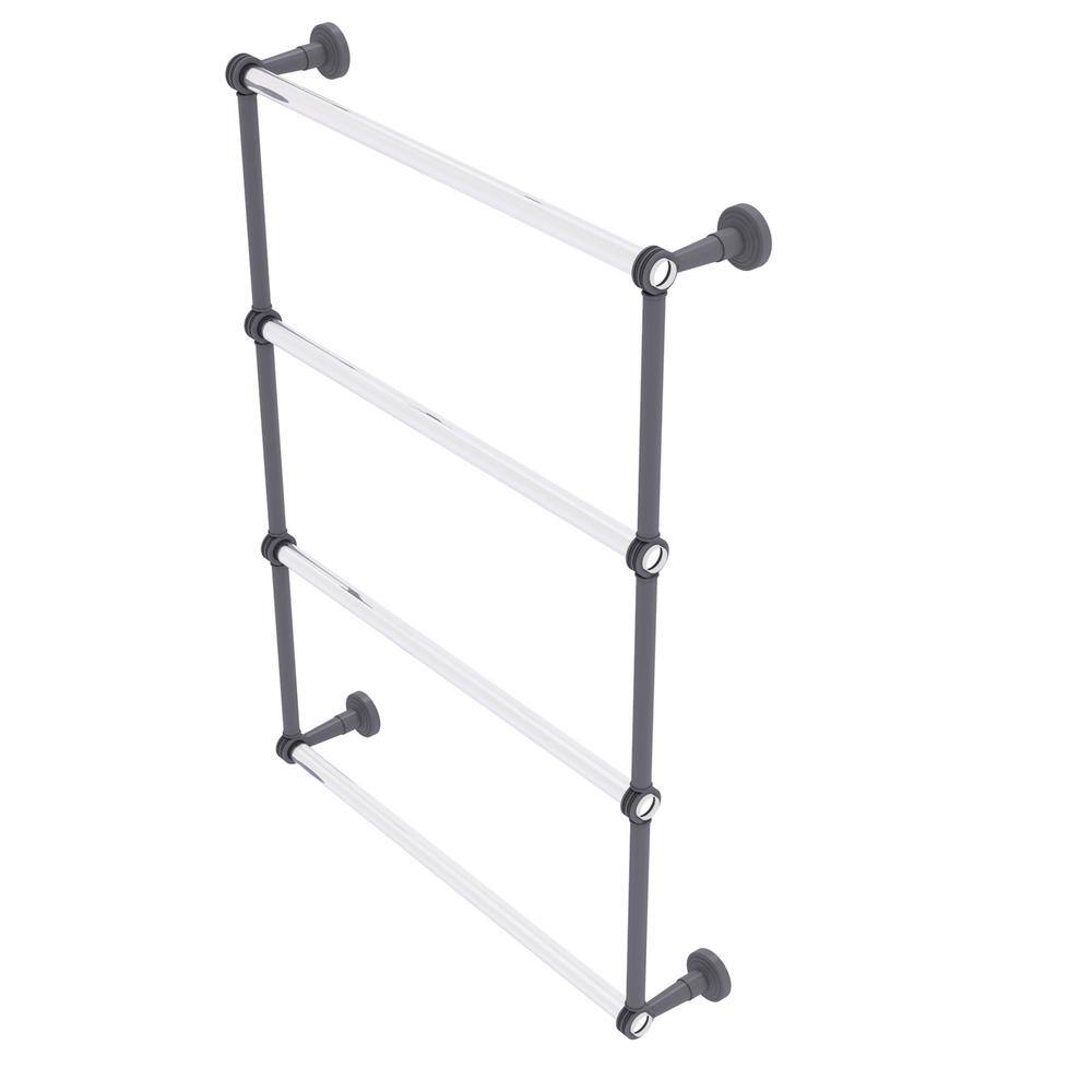 Pacific Beach 24 in. 4-Tier Ladder Towel Bar with Dotted Accents in Matte Gray price history on PriceWatchPro