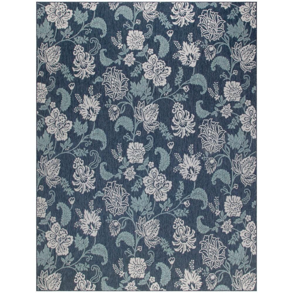 Garden Oasis Navy 8 ft. x 10 ft. Nature-inspired Contemporary Area Rug price history on PriceWatchPro