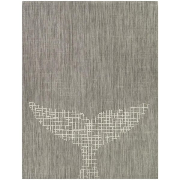 BALTA Herman Taupe 8 ft. x 10 ft. Whale Tail Indoor/Outdoor Area Rug