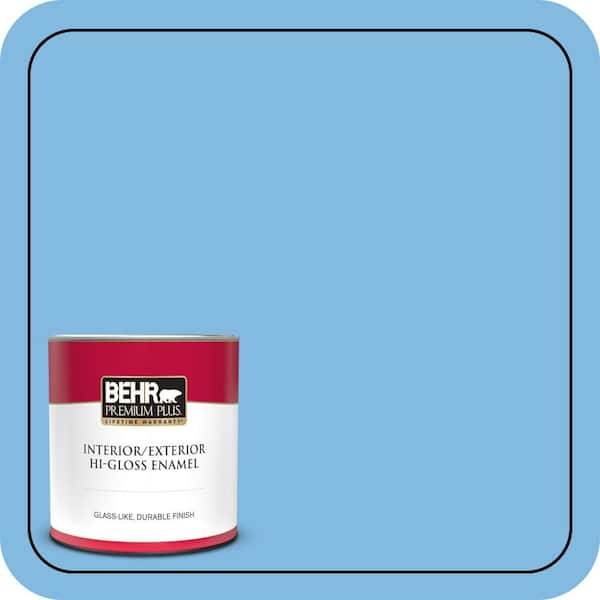 BEHR PREMIUM PLUS 1 qt. #560B-4 Enchanting Hi-Gloss Enamel Interior/Exterior Paint & Primer