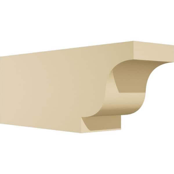 Ekena Millwork Standard Newport 4 in. W x 6 in. H x 16 in. D Signature Urethane Rafter Tail Outlooker