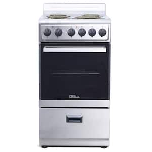 24 in. 2.6 cu. ft. 4-Burner Single Oven Electric Range with Storage Drawer in Stainless