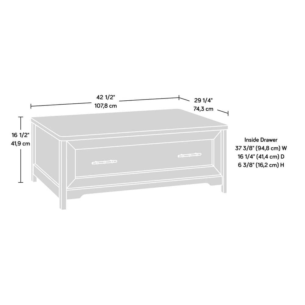 Sindoori Mango Wood & Metal Rectangular Coffee Table with Storage