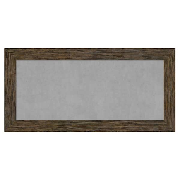 Amanti Art Fencepost Brown 55 in. x 27 in. Framed Magnetic Board