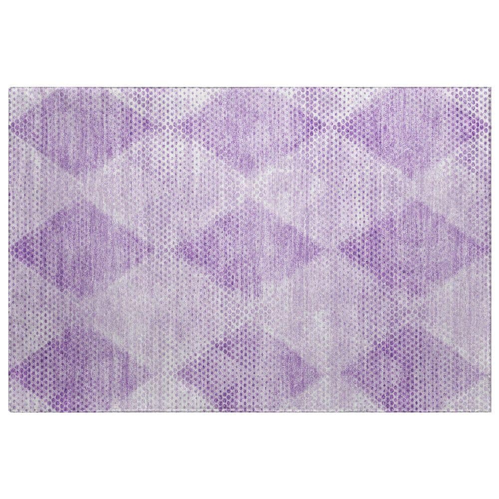 Dream Shag Premium Machine Washable Abstract ADS539 Lavender 3 ft. x 4 ft. Area Rug price history on PriceWatchPro