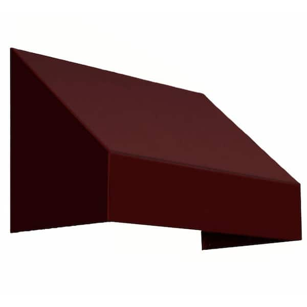 Awntech 3.375 ft New Yorker Fixed Awning Acrylic Fabric, Brown