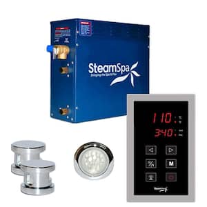 Indulgence 12kW Touch Pad Steam Bath Generator Package in Chrome