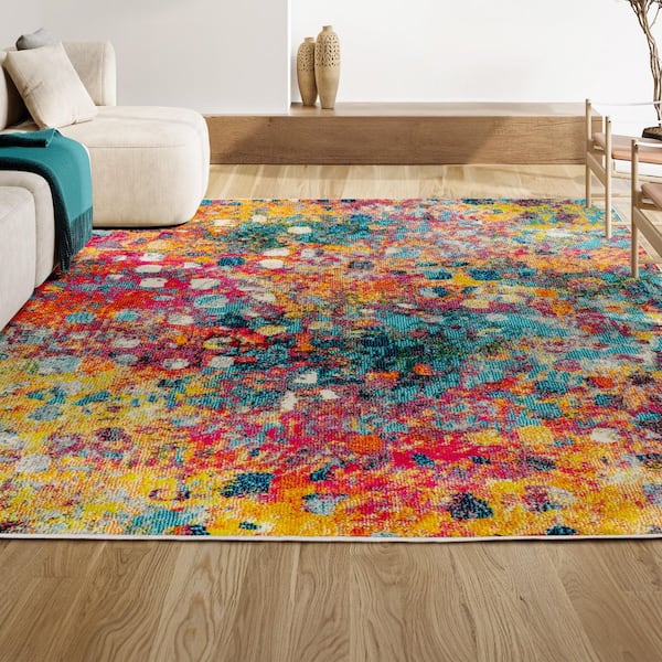 JONATHAN Y Contemporary Pop Modern Abstract Multi/Yellow 8