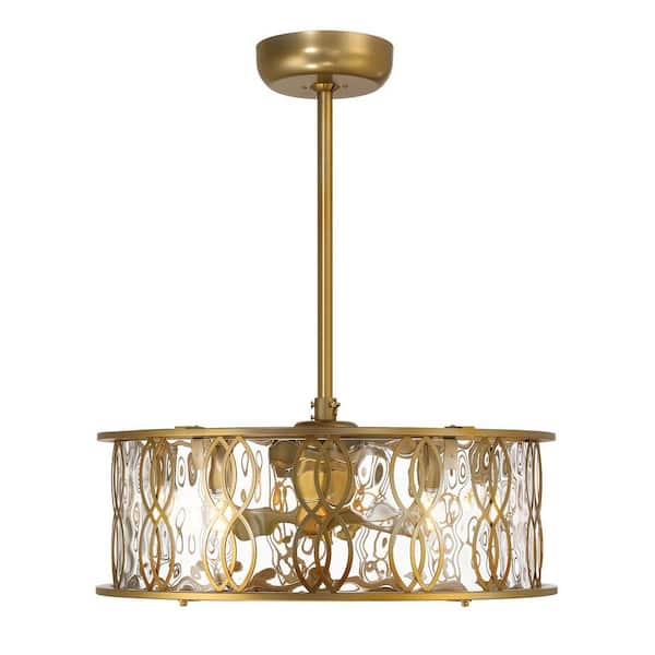 Savoy House Snowden 24 in. Indoor Burnished Brass Ceiling Fan Dallier with LED Bulbs